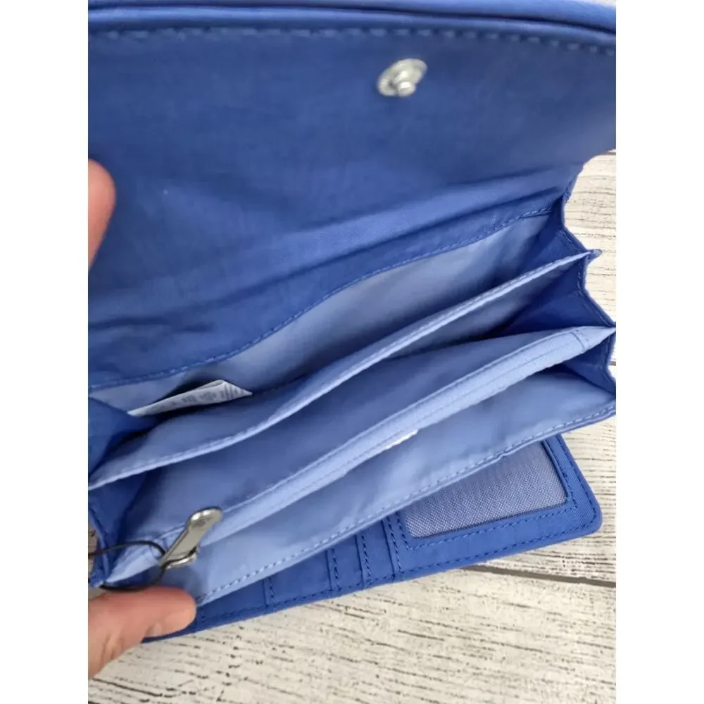 Kipling Money Land Snap Wallet RIFID Havana Blue